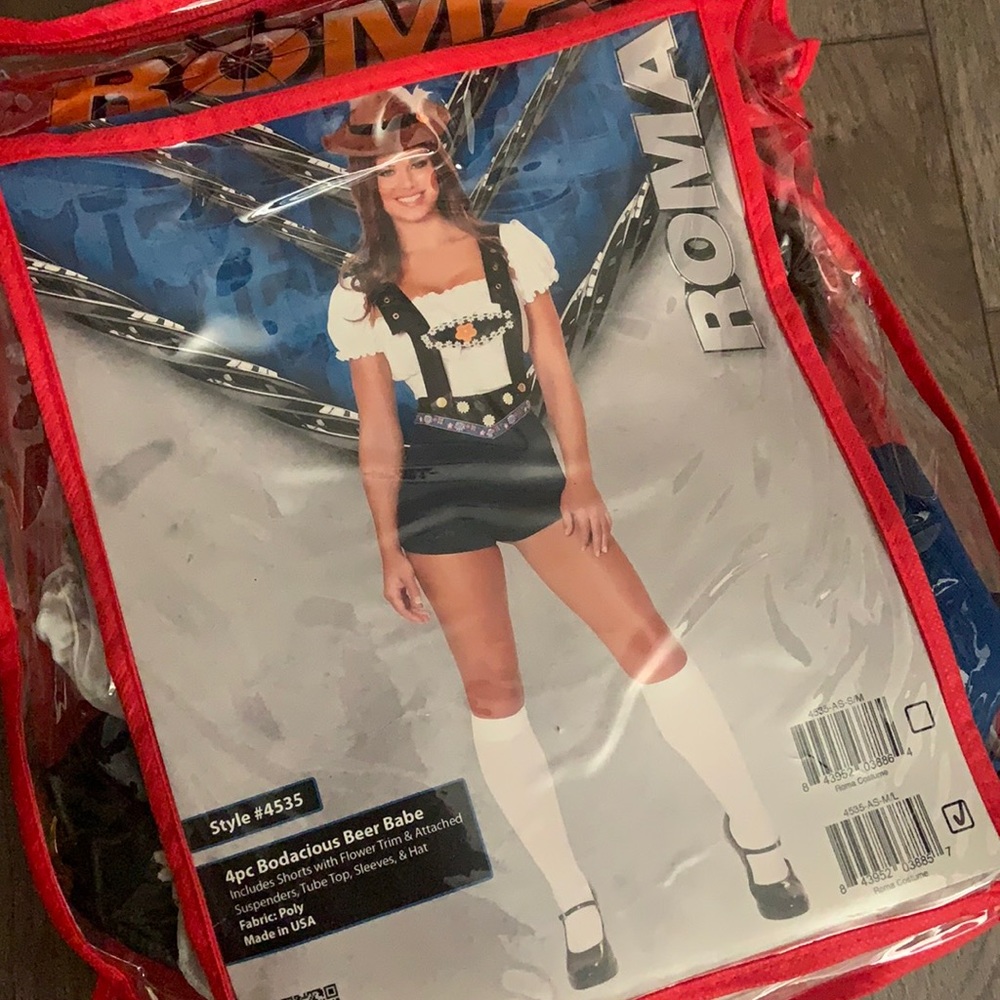 Roma 4pc Bodacious Beer Babe Costume